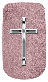 DAROYAL-510-SL-SH-OR Silver Single Cross Shimmer Orchid Background